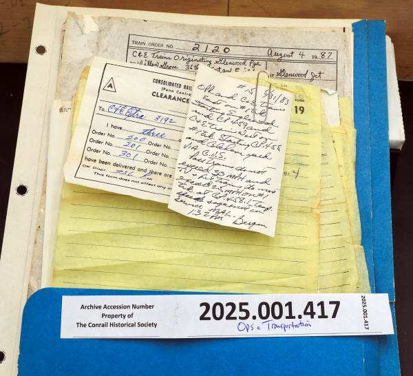 Various train orders (Clearance Form A) mostly Ohio and PA