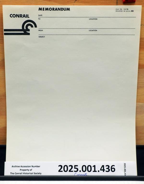 Blank memorandum sheets