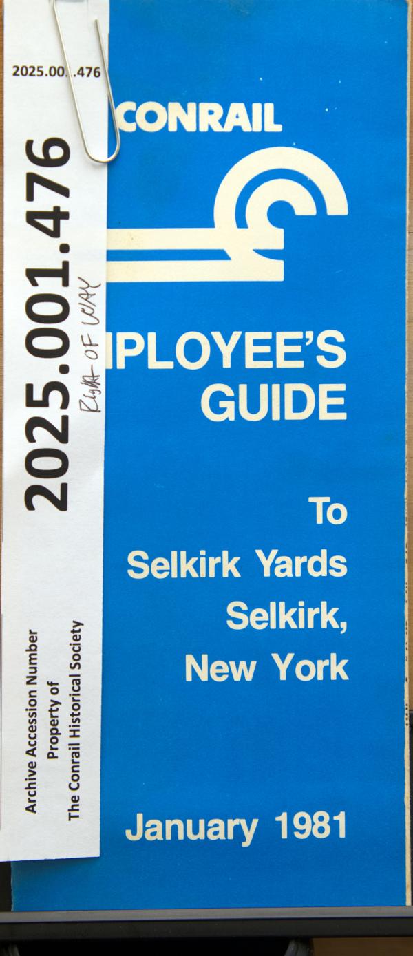 Employees Guide to Selkirk Yard, Jan. 1981
