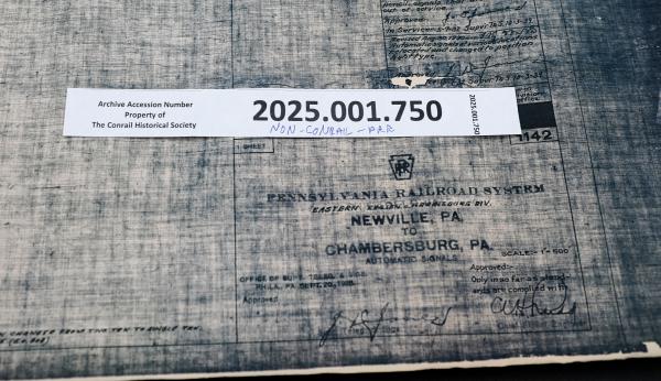 Non-Conrail Automatic Signals Track Chart 1142, PRR Cumberland Valley Branch