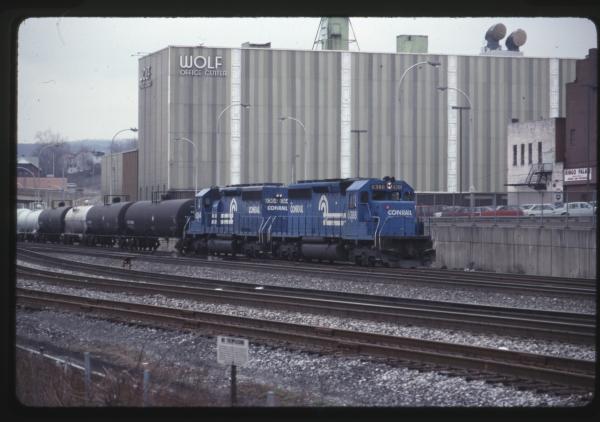 Photo of Conrail SD40-2s in 6364 and 6388 Downtown Altoona PA