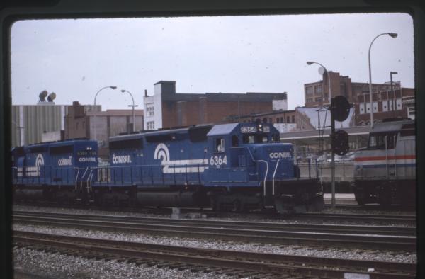 Photo of Conrail SD40-2s in 6364 and 6388 Downtown Altoona PA