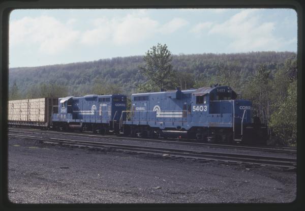 Photo of EMD GP8 5403, 5461 in St. Nicholas, PA on 7/2/1990