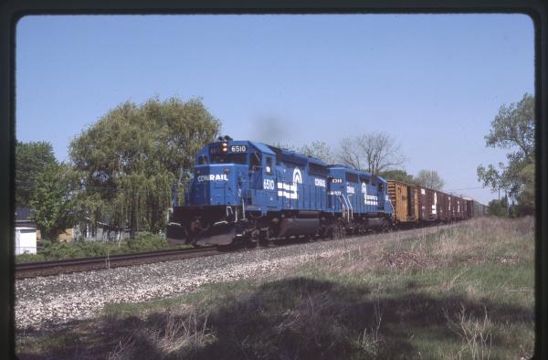 Photo of EMD SD40-2 6510, 6348 in Van Buren, OH on 5/10/1986