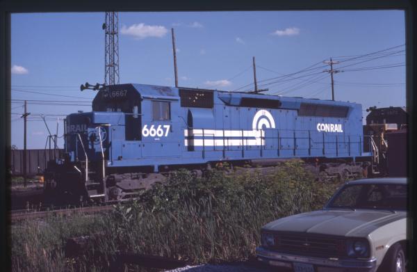 Photo of EMD SDP45 6667 in Oregon, OH on 6/20/1980