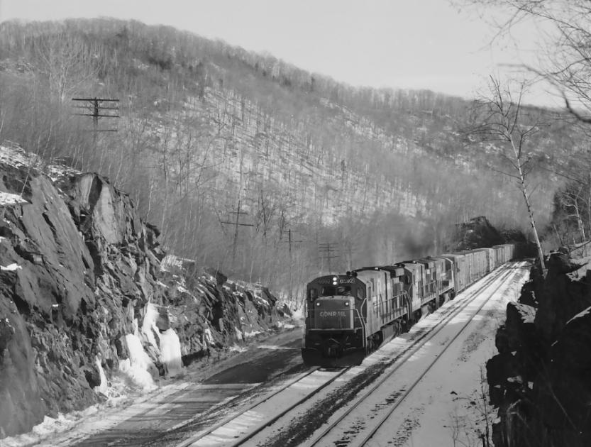 CR 6592 in Middlefield, MA. on 1/12/85. | The Conrail Archive