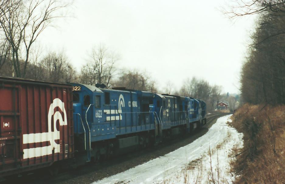 CR 6622 in Hinsdale, MA. on 1/20/90 | The Conrail Archive