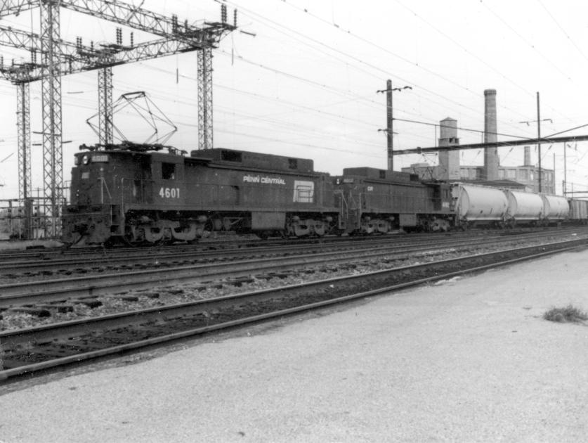 CR 4601 leads the re-lettered 4602 on a westbound a Frankford Junction ...