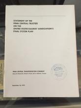 Statement of the Penn Central Trustees on the United States Railway Association's Final System Plan, September 16, 1975