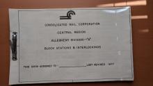 Central Region Allegheny Division - A Block Stations & Interlockings Book of Drawings Last Revised 1977