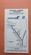 Conrail and SEPTA Schedule - Norristown, Shawmont, and Philadelphia - 1977-10-30