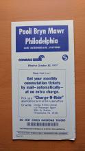 Conrail and SEPTA Schedule - Paoli, Bryn Mawr, and Philadelphia - 1977-10-30