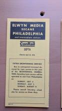 Conrail and SEPTA Schedule - Elwyn, Media, Secane, and Philadelphia - 1976-04-25