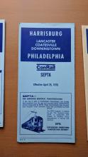 Conrail and SEPTA Schedule - Harrisburg, Lancaster, Coatesville, and Philadelphia - 1976-04-25