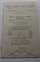Keith's Railroad Curve Tables Booklet