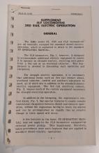 EMD FL9 Operating Manual 3RD Rail Electric Operation Supplement