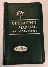 EMD SD9 Operating Manual, labeled Desk 9 - Class ERS17a #7600-7624, EMD Order # 5567