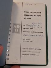 EMD SD9 Operating Manual, labeled Desk 9 - Class ERS17a #7600-7624, EMD Order # 5567