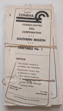 Conrail Southern Region Employee Timetable, 1980-04-27, No. 1