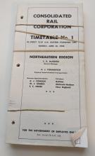 Conrail Northeastern Region Employee Timetable, 1978-06-18, No. 1