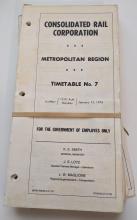 Conrail Metropolitan Region Employee Timetable, 1976-04-12, No. 7