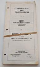 Conrail SEPTA Commuter Region Employee Timetable, 1981-10-25, No. 1