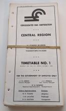 Conrail Central Region Employee Timetable, 1976-10-01, No. 1