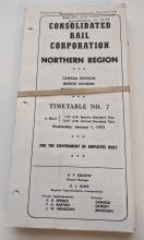 Conrail Northern Region Employee Timetable, 1975-01-01, No. 7