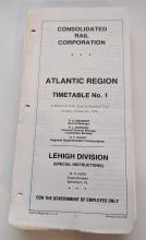 Conrail Atlantic Region Employee Timetable, 1976-10-31, No. 1 (Lehigh Division Special Instructions)