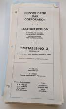Conrail Eastern Region Employee Timetable, 1981-10-25, No. 2