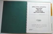 Locomotive Specifications Booklet: EMD SD45 marked 200E 1970 Mar 11 Specification 8062 June 2 1969