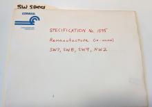 Specification No 1595 Remanufacture (In-house) SW7, SW8, SW9, NW2. Issued December 14, 1979. Revised January 18, 1980