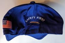 Blue Conrail hat with lettering Safety First