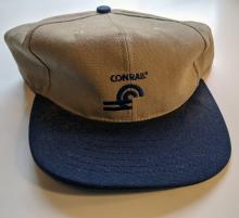 Tan Conrail hat with lettering Safety and Service