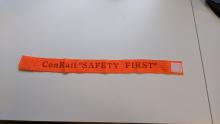 Orange ConRail Safety First strap