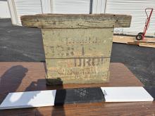 Wooden box (storage battery carrier?)