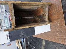 Wooden box (storage battery carrier?)