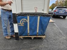 Conrail mail bin, cloth on wheels