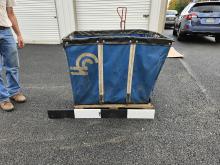 Conrail mail bin, cloth on wheels