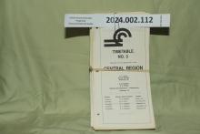 Central Region Timetable No. 3, 1987-05-10