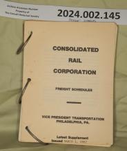 CR Freight Schedule Book, issued 1987-03-01