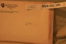 2 Brotherhood's Relief & Compensation calendars with letter