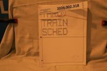 Train Schedule, August 1996