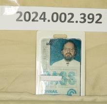 Conrail employee identity card John S. Ortwein
