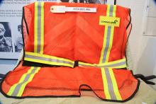 Safety Vests: Orange with yellow and silver reflective stripes - CR logo black on yellow patch