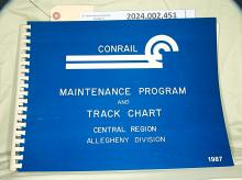 Track Chart 1987 Central Region Allegheny Division