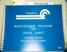Track Chart 1986 Eastern Region Philadelphia Divison