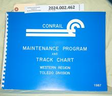 Track Chart, Western Region, Toledo Division, 1987
