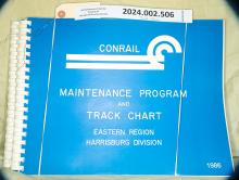 Track Chart, Eastern Region, Harrisburg Division, 1986