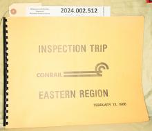 Inspection Trip track chart, Eastern Region, 1986-02-12